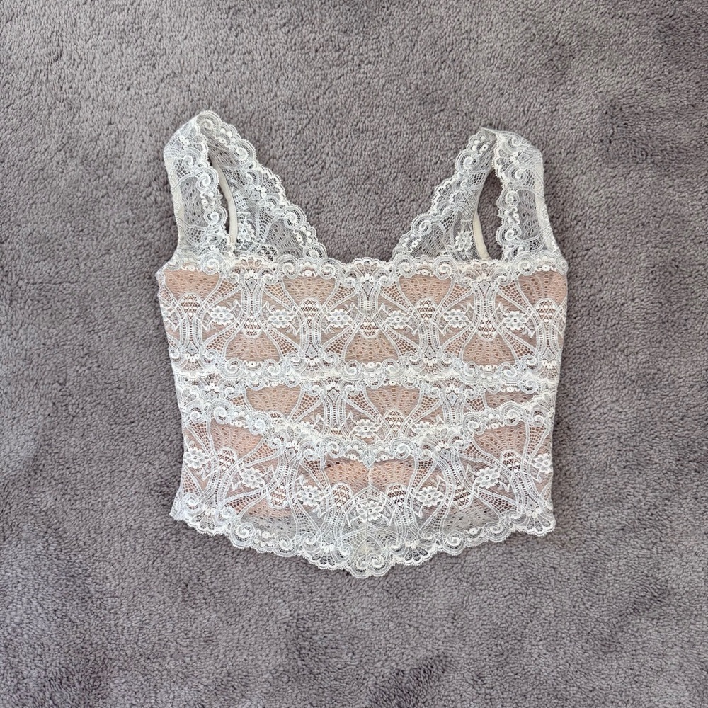 CASADEI LACE TANK TOP